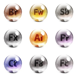 Adobe CS5 Glass Dock Icons icon sets preview
