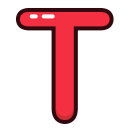 t, red, letters, letter, alphabet icon