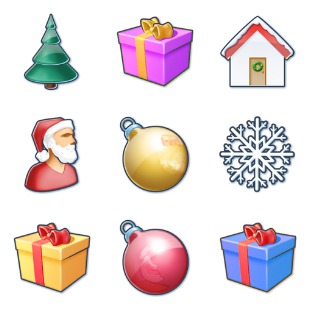 Xmas icon sets preview