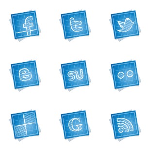 Blueprint Social icon sets preview