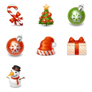 Winter Holiday icon sets preview