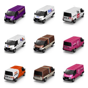 Container 4 Cargo Vans icon sets preview