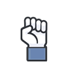 like, yes, uphand, dom icon