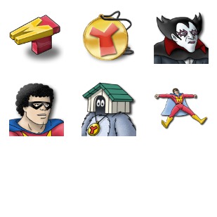 Mightyman And Yukk icon sets preview