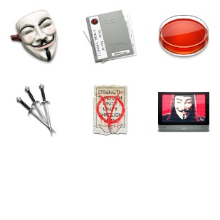 V for Vendetta icon sets preview