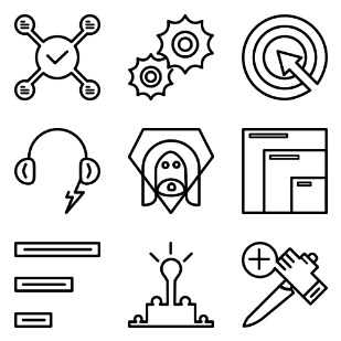 Line for UI & more icon sets preview