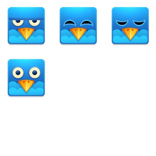 Twitter Square icon sets preview