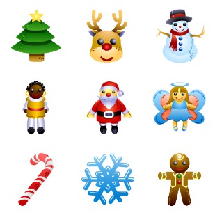 Christmas icon sets preview