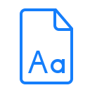 document, font icon