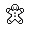gingerbread, man, christmas, gingerbread-man, candy, cookie icon