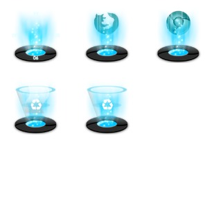 Hologram icon sets preview