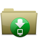 Folder Download Brown icon