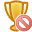 delete, trophy icon