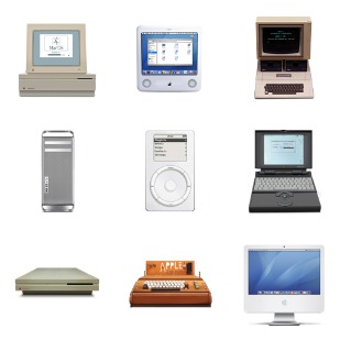 Old Apple Devices icon sets preview