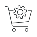 optimize, cart, shopping cart, seo, gear, ecommerce, optimization icon