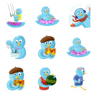 Seasons Tweeting icon sets preview