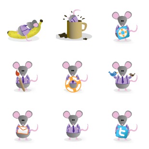 Office Mouse icon sets preview