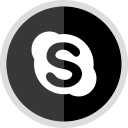 online, media, social, skype, logo icon
