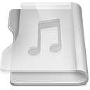 Aluminium music icon