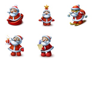 Santa Claus Icons 2 icon sets preview