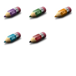 Pencil icon sets preview