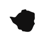 Zimbabwe country map black shape icon