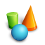 3d, Shapes icon