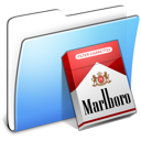 aqua, smooth, marlboro, folder icon