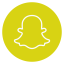 circle, social-media, snapchat, outline icon
