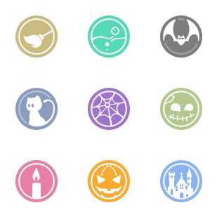 Halloween icon sets preview