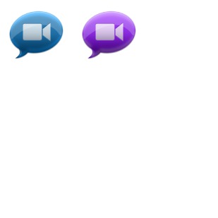 iChat Blue and Purple icon sets preview