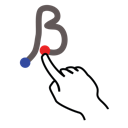 beta, stroke, greek, gestureworks icon
