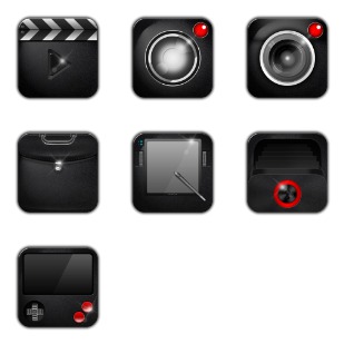 Leather icon sets preview