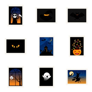 Halloween Stamps icon sets preview