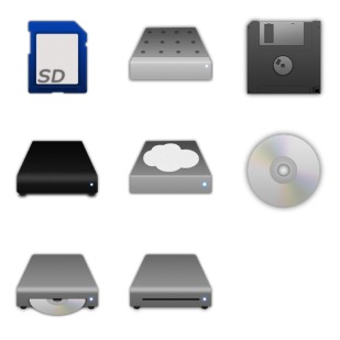 Storage icon sets preview
