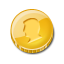 Coin, Gold, Single icon