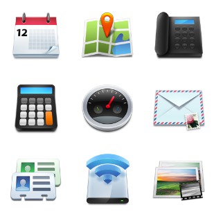 Mobile icon sets preview