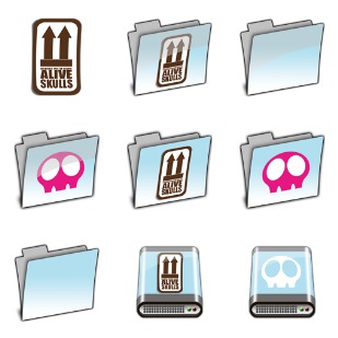 ALIVE SKULLS PACK PART1 icon sets preview