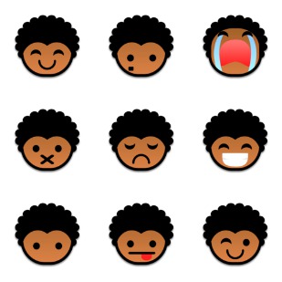 Black Power Emot icon sets preview