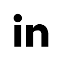 social, linked, in icon