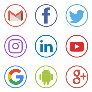 Social - Circular Color icon sets preview