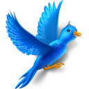 flying bird sparkles icon