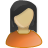 user female olive orange icon