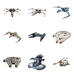 Star Wars Vehicles icon sets preview