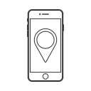 navigation, location, pin, phone, map, mobile, map app icon