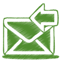 green mail receive icon