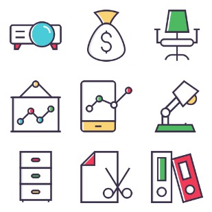 Business icon sets preview