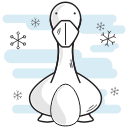 geese, duck, laying, goose, egg, christmas icon