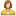 yellow, female, user icon