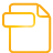 document, basic, yellow, file icon